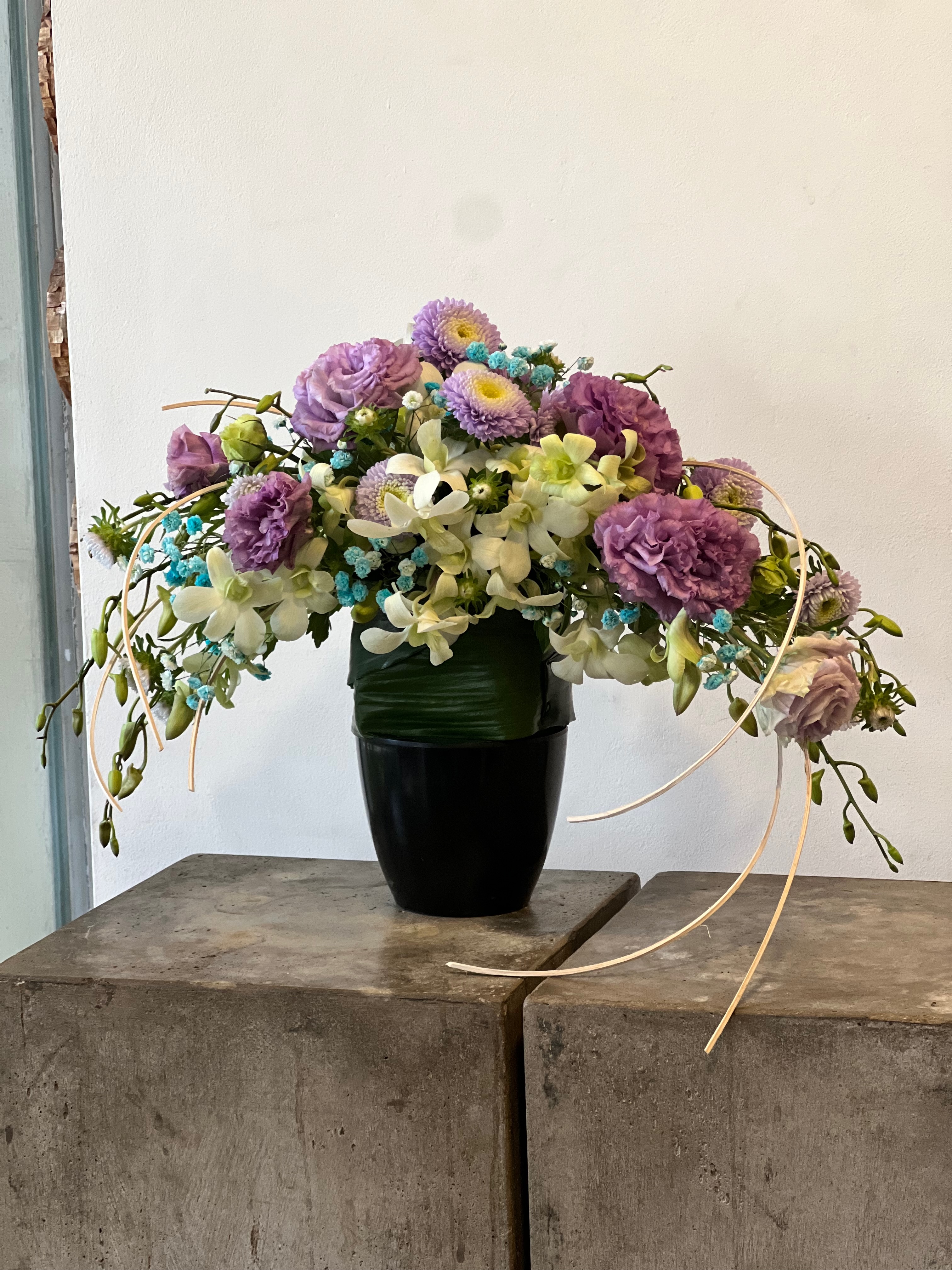 Event floral arrangement on a table